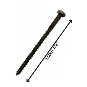 TORNILLO TIRAFONDO HEXAGONAL NEGRO 1/2 X 51/2