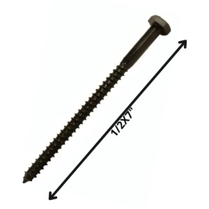 TORNILLO TIRAFONDO HEXAGONAL NEGRO 1/2 X 7