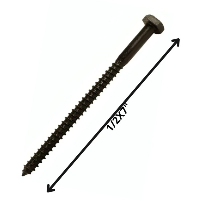 TORNILLO TIRAFONDO HEXAGONAL NEGRO 1/2 X 7