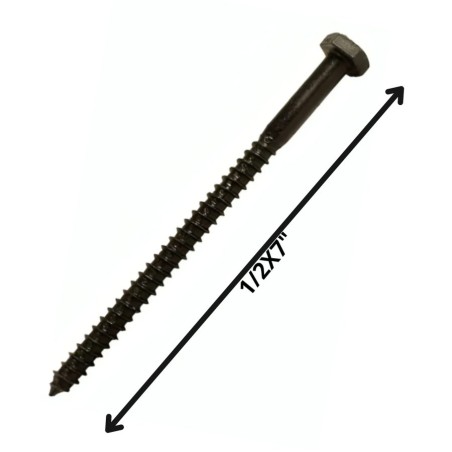 TORNILLO TIRAFONDO HEXAGONAL NEGRO 1/2 X 7