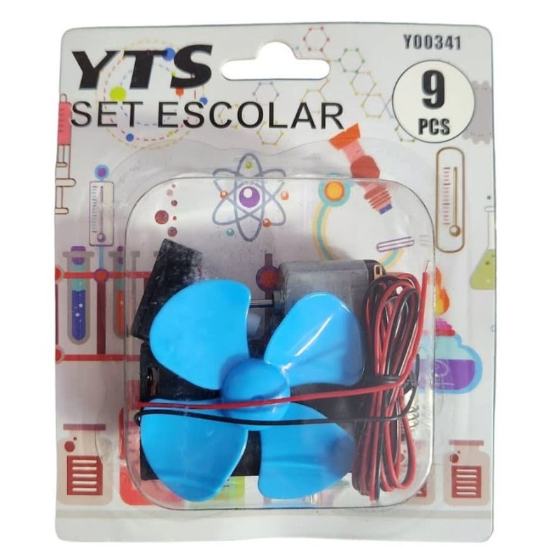 SET ESCOLAR YTS 9 PIEZAS BASE AMPOLLETA MOTOR Y003