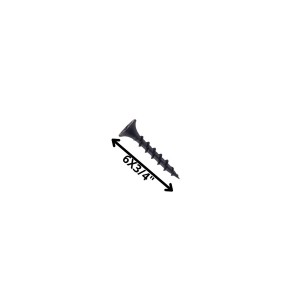 TORNILLO VOLCANITA TROMPETA H/CT 3/4 X 6 NEGRO