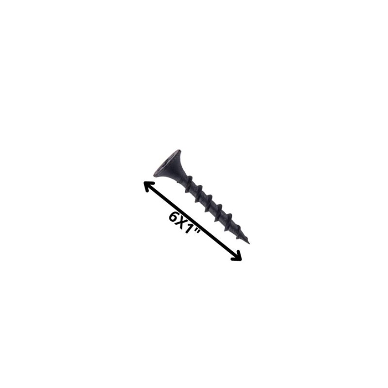 TORNILLO VOLCANITA TROMPETA H/CT 1 X 6 NEGRO