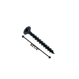 TORNILLO VOLCANITA TROMPETA H/CT 11/4 X 6 NEGRO