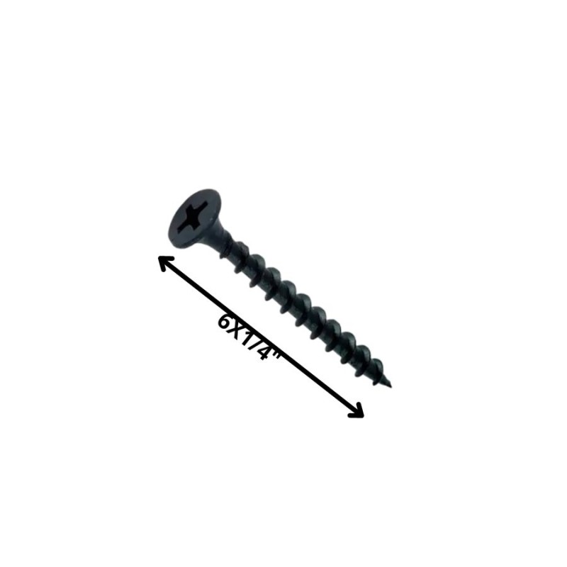 TORNILLO VOLCANITA TROMPETA H/CT 11/4 X 6 NEGRO