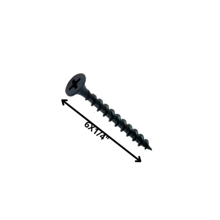 TORNILLO VOLCANITA TROMPETA H/CT 11/4 X 6 NEGRO