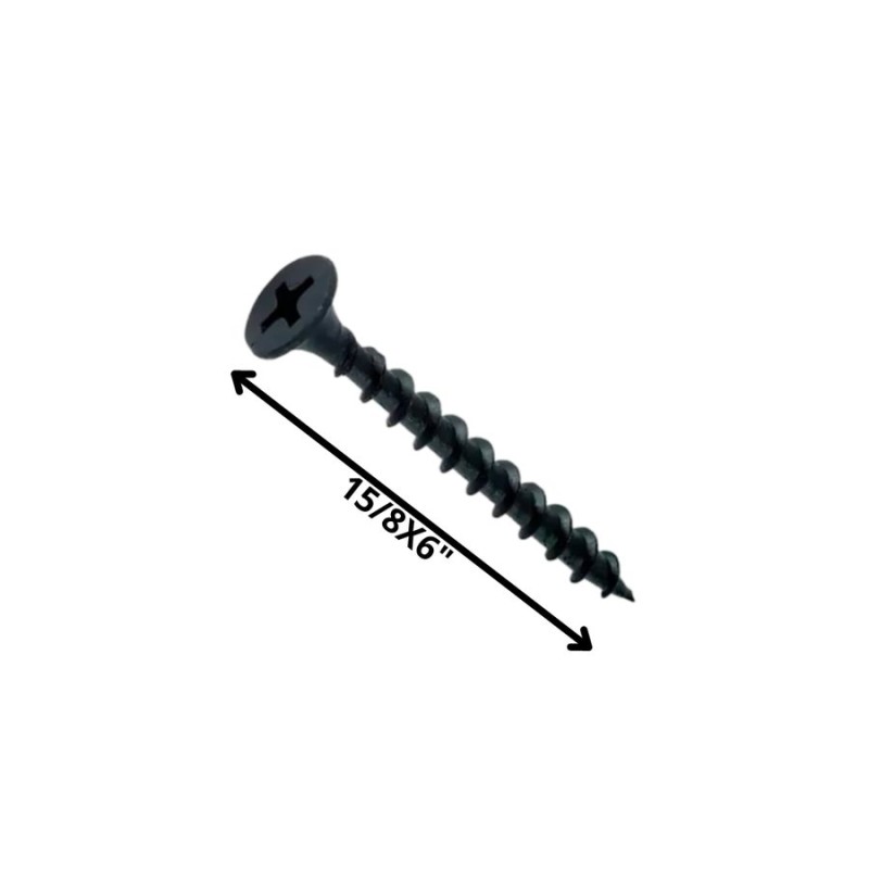 TORNILLO VOLCANITA TROMPETA H/CT 15/8 X 6 NEGRO