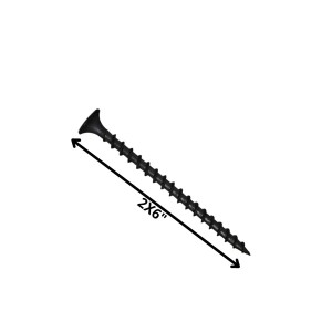 TORNILLO VOLCANITA TROMPETA H/CT 2 X 6 NEGRO