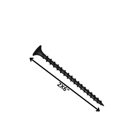 TORNILLO VOLCANITA TROMPETA H/CT 2 X 6 NEGRO