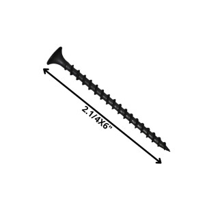 TORNILLO VOLCANITA TROMPETA H/CT 21/4 X 6 NEGRO