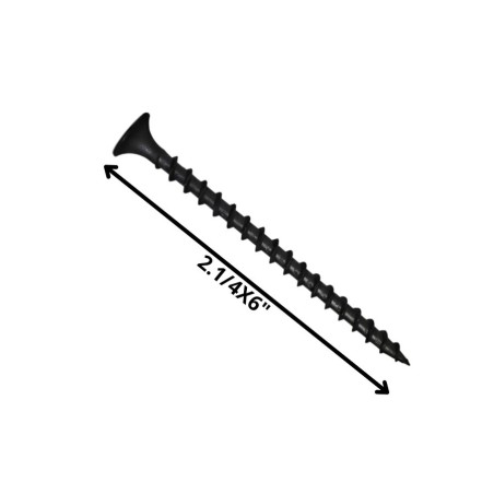 TORNILLO VOLCANITA TROMPETA H/CT 21/4 X 6 NEGRO
