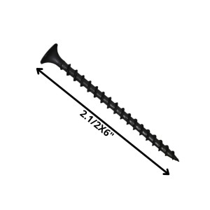 TORNILLO VOLCANITA TROMPETA H/CT 21/2 X 6 NEGRO