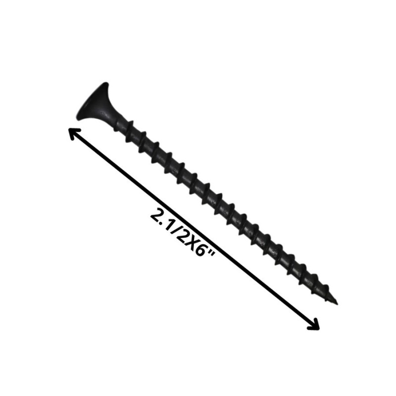 TORNILLO VOLCANITA TROMPETA H/CT 21/2 X 6 NEGRO
