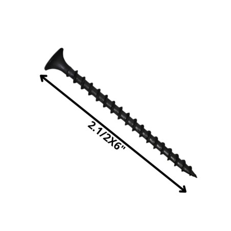 TORNILLO VOLCANITA TROMPETA H/CT 21/2 X 6 NEGRO
