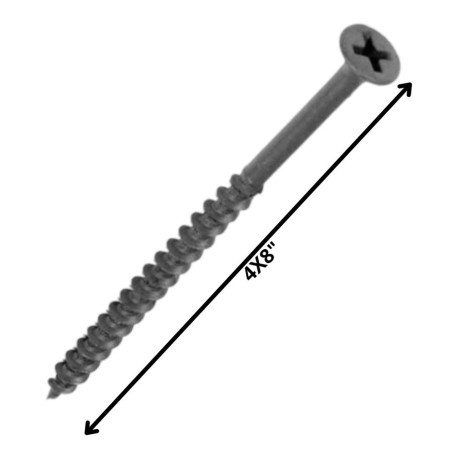 TORNILLO VOLCANITA TROMPETA H/CT 4 X 8 NEGRO