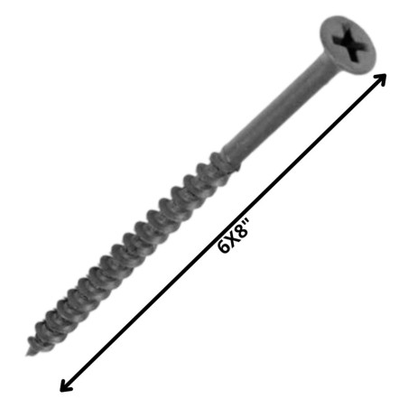 TORNILLO VOLCANITA TROMPETA H/CT 6 X 8 NEGRO