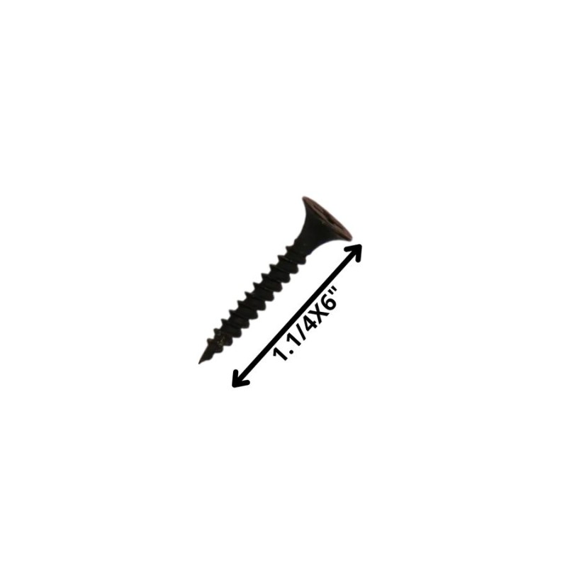 TORNILLO VOLCANITA TROMPETA H/F 11/4 X 6 NEGRO