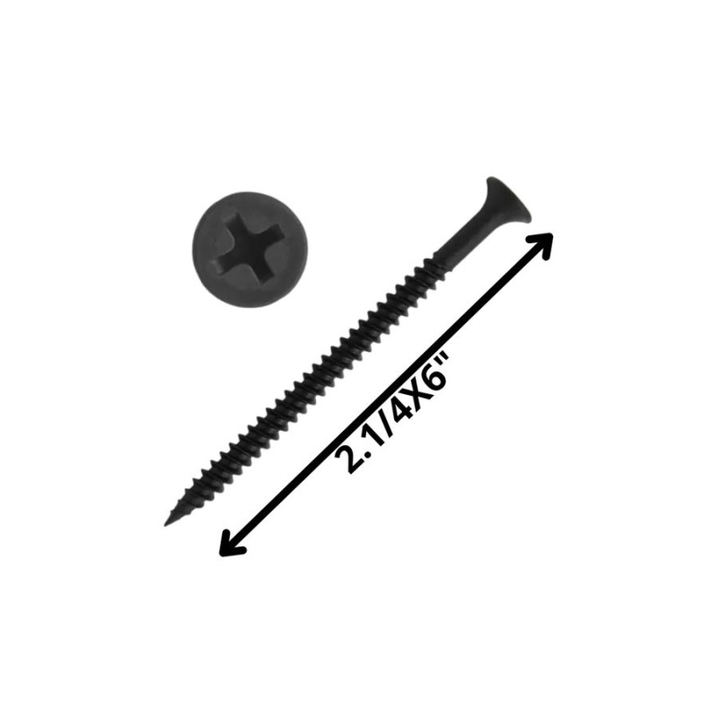 TORNILLO VOLCANITA TROMPETA H/F 21/4 X 6 NEGRO