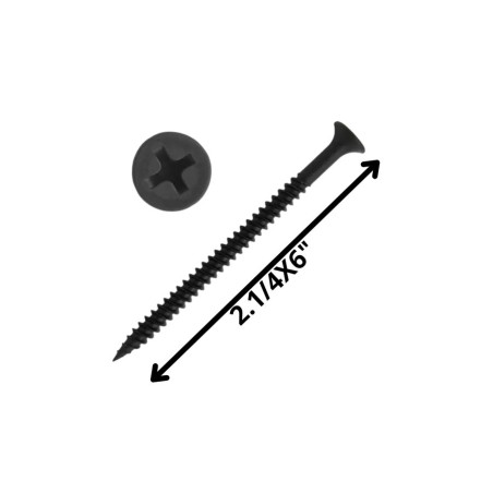 TORNILLO VOLCANITA TROMPETA H/F 21/4 X 6 NEGRO
