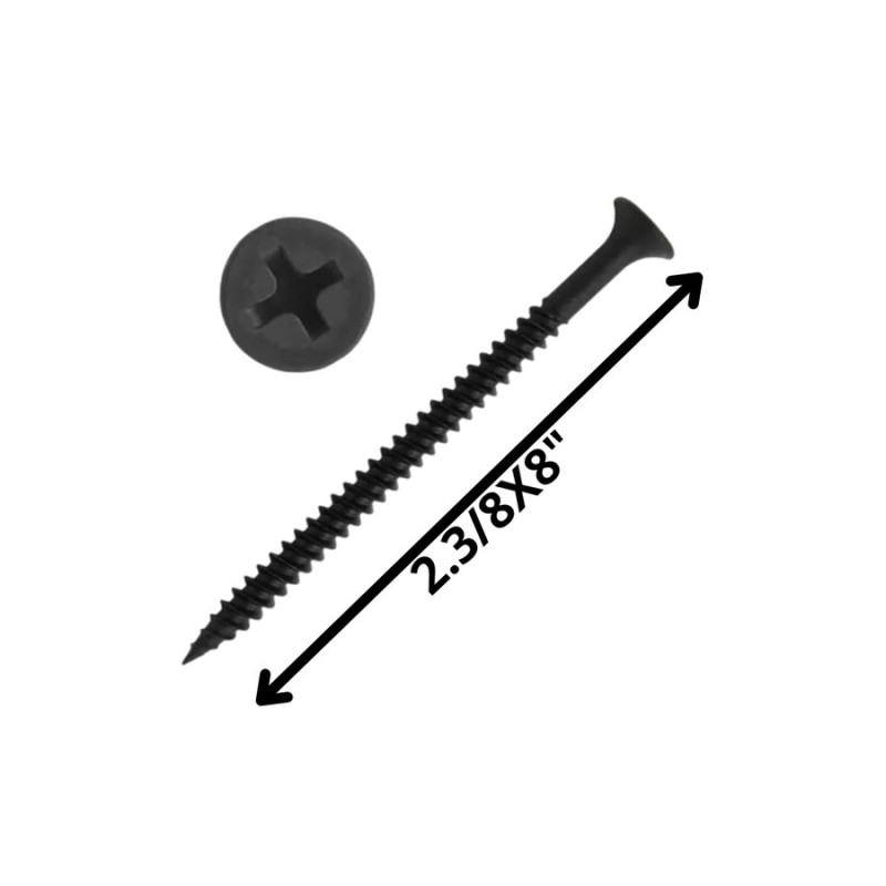 TORNILLO VOLCANITA TROMPETA H/F 23/8 X 8 NEGRO