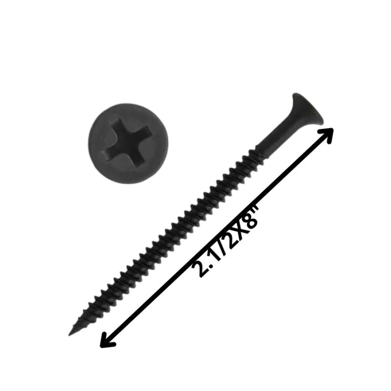TORNILLO VOLCANITA TROMPETA H/F 21/2 X 8 NEGRO