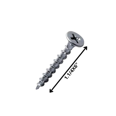 TORNILLO VOLCANITA TROMPETA H/CTE 11/4 X 6 ZINC