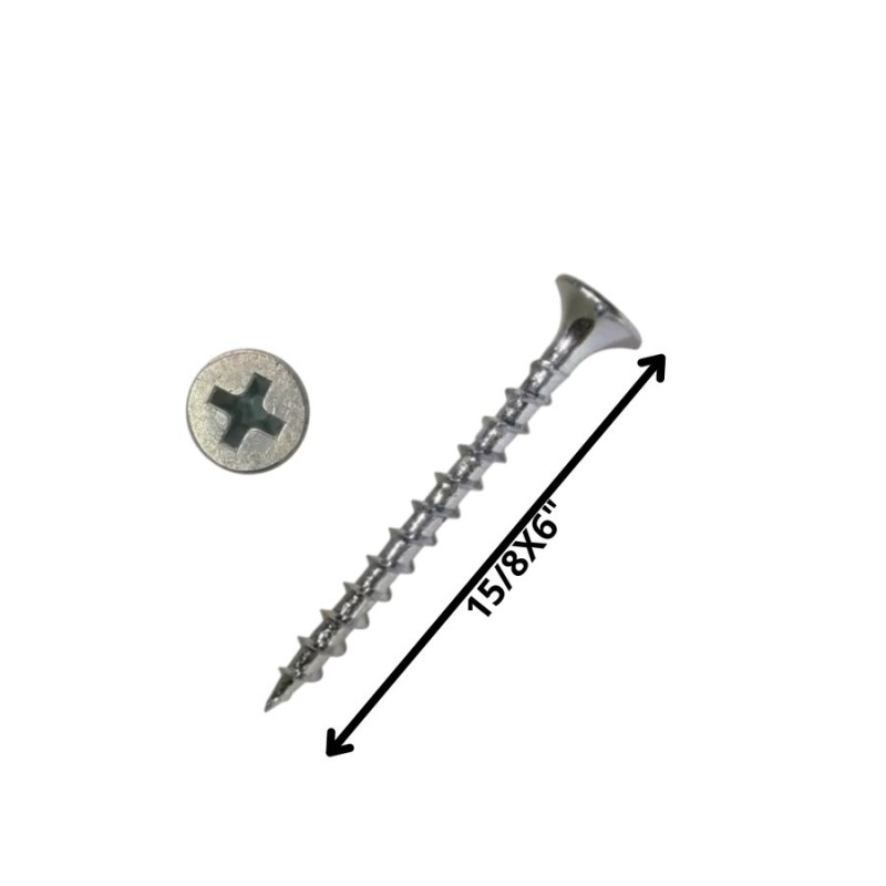 TORNILLO VOLCANITA TROMPETA H/CTE 15/8 X 6 ZINC