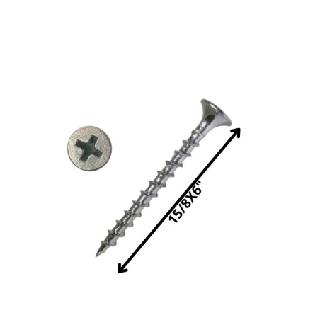 TORNILLO VOLCANITA TROMPETA H/CTE 15/8 X 6 ZINC