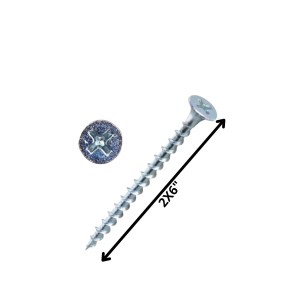 TORNILLO VOLCANITA TROMPETA H/CTE 2 X 6 ZINC