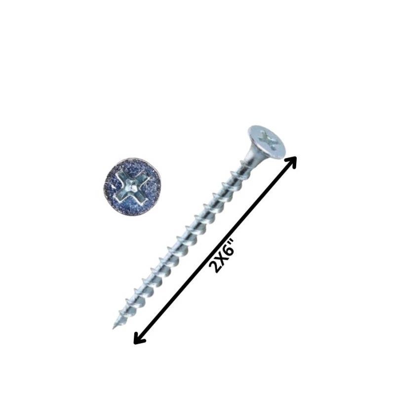 TORNILLO VOLCANITA TROMPETA H/CTE 2 X 6 ZINC