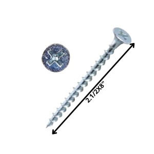 TORNILLO VOLCANITA TROMPETA H/CTE 21/2 X 8 ZINC