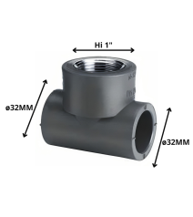 Tee Polifusion Rosca Metal...