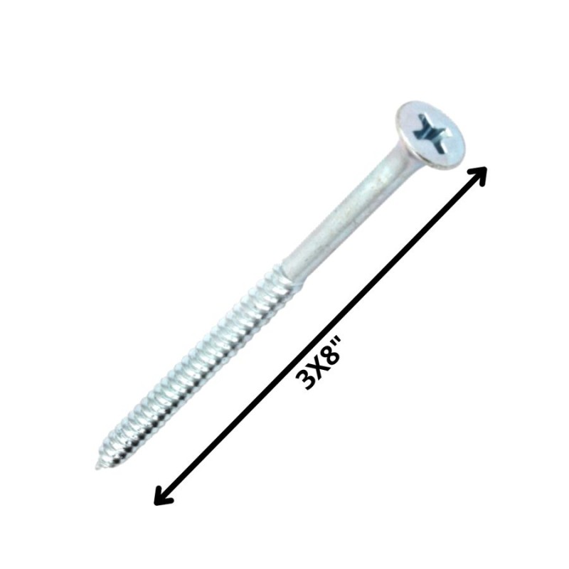 TORNILLO VOLCANITA TROMPETA H/FIN 3 X 8 ZINC
