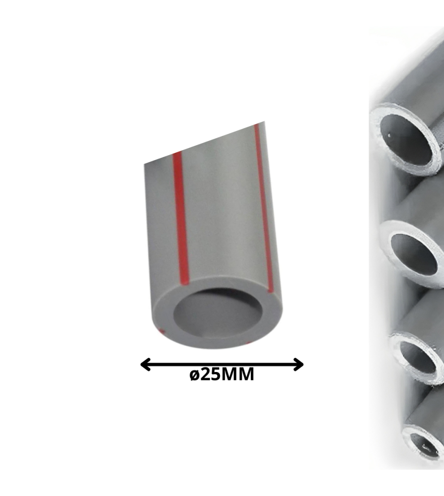 Tubo Polifusion PPR 25 Mm Mt/ln Agua Caliente Lin