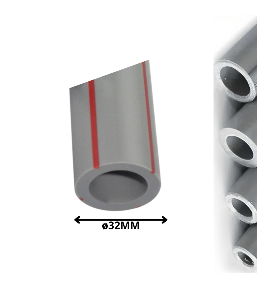 Tubo Polifusion PPR 32 Mm Mt/ln Agua Caliente Lin