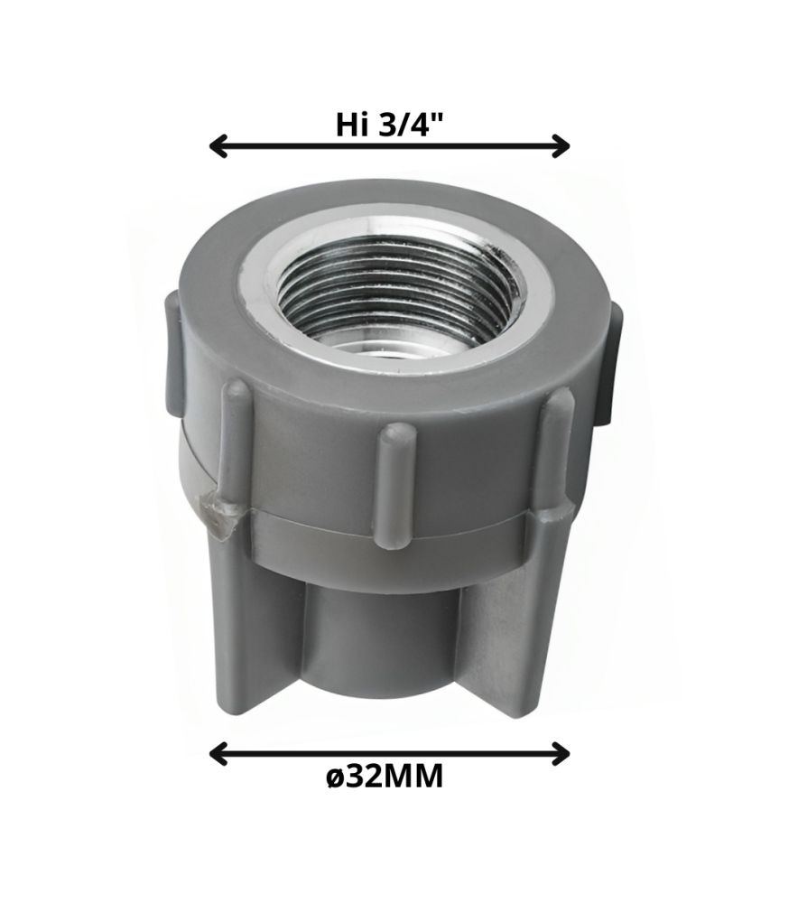 Terminal Polifusion Rosca Metal Hi 32x3/4"