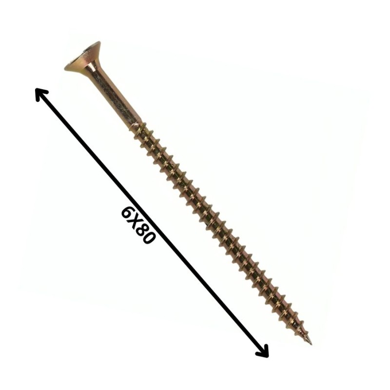 TORNILLO MADERA AGLOMERADO (6.0X 80)