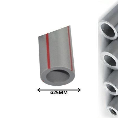 TUBO POLIFUSION PPR 25 MM MT/LN AGUA CALIENTE LIN