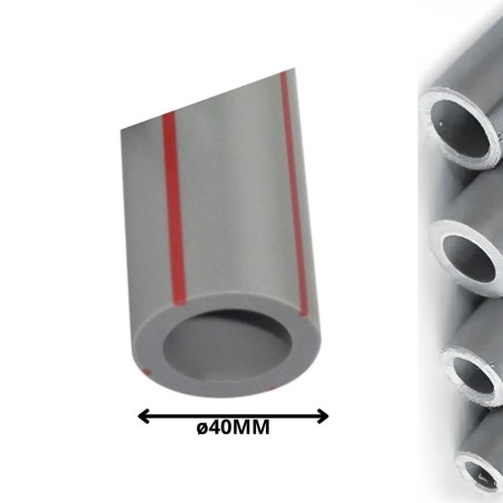 TUBO POLIFUSION PPR 40 MM MT/LN AGUA CALIENTE LIN