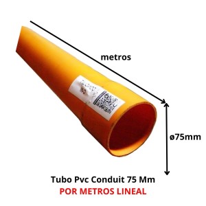 TUBO PVC CONDUIT 75 MM X MT