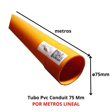 TUBO PVC CONDUIT 75 MM X MT