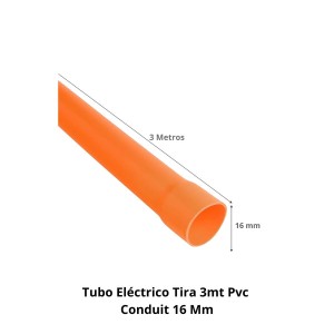 TUBO ELECTRICO TIRA 3MT PVC CONDUIT 16 MM