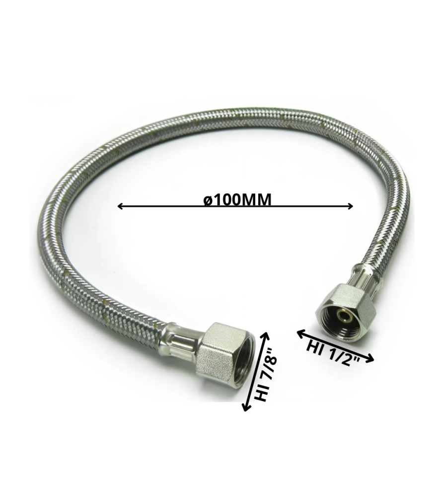 Flexible Gas 1/2 Hi X 7/8 Hi 100 Cm