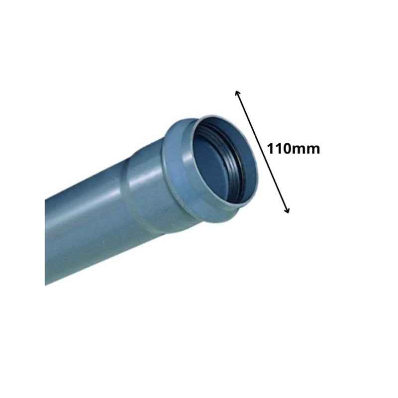 TUBO PVC PRESION CLASE 6 C/GOMA 110X6 MTS TIRA