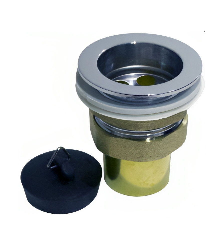 Desague Bronce Cromo 1 1/2" Tina