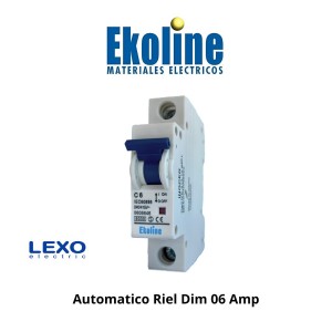 AUTOMATICO RIEL DIM 06 AMP 6 K CURVA C