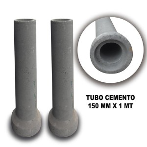 TUBO CEMENTO 150 MM X 1,00 MT 37 KILOS X TUBO