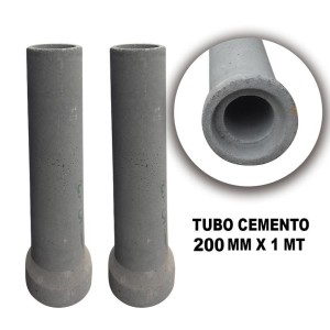 TUBO CEMENTO 200 MM X 1,00 MT 52 KILOS X TUBO
