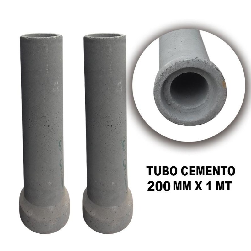 TUBO CEMENTO 200 MM X 1,00 MT 52 KILOS X TUBO