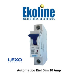 AUTOMATICO RIEL DIM 10 AMP 6 K CURVA C